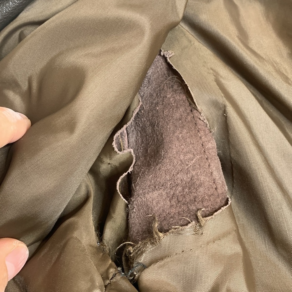 Vintage Brown WW Era G-1 USA Navy Avirex Ltd Bomber Flight Brown Leather Jacket - Picture 10 of 17
